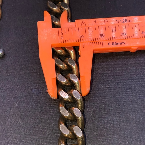 ♥️♥️♥️Vintage 333 8K Yellow Gold Filled Chunky Curb Chain Necklace 24” length - Picture 7 of 13